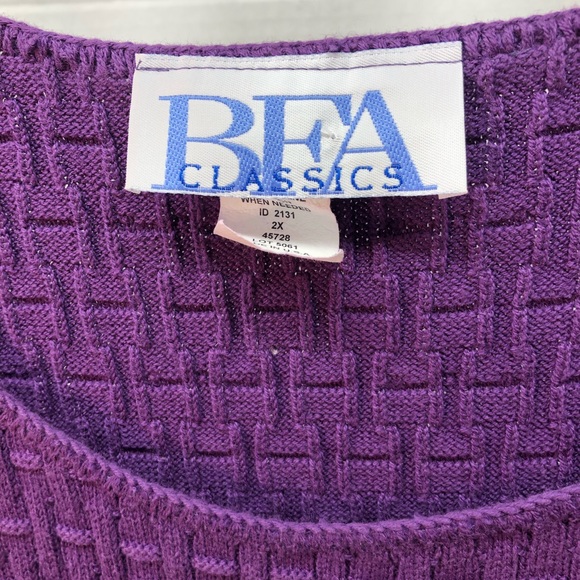 BEA CLASSICS Petite large purple sweater - Picture 3 of 5